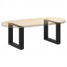Nogi do stolika kawowego w kształcie litery U 2 szt. Czarne 30x(30-31) cm Stal