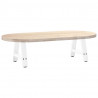 Nogi do stolika kawowego w kształcie litery A 2 szt. Białe 30x(30-31) cm Stal
