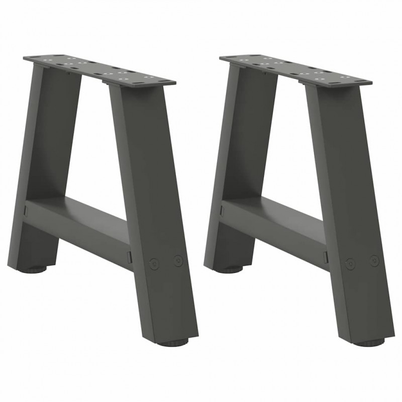 Nogi do stolika kawowego w kształcie litery A 2 szt. Antracyt 30x(30-31) cm Stal