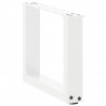 Nogi do stolika kawowego w kształcie litery U 2 szt. Białe 30x(30-31) cm Stal