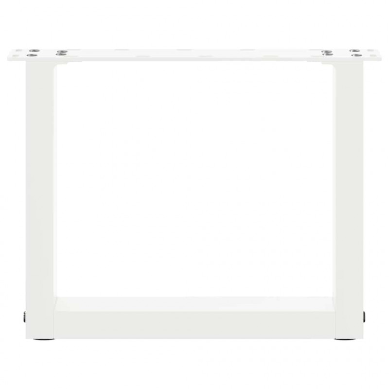 Nogi do stolika kawowego w kształcie litery U 2 szt. Białe 30x(30-31) cm Stal