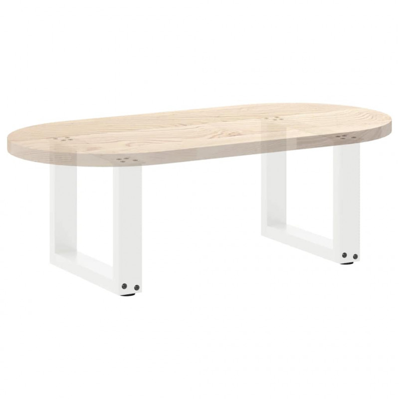 Nogi do stolika kawowego w kształcie litery U 2 szt. Białe 30x(30-31) cm Stal