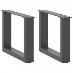 Nogi do stolika kawowego w kształcie litery U 2 szt. Antracyt 30x(30-31) cm Stal