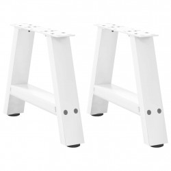 Nogi do stolika kawowego w kształcie litery A 2 szt. Białe 40x(30-31) cm Stal