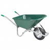 Taczka, zielona, 90 L, 150 kg, galwanizowana stal i plastik