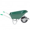 Taczka, zielona, 90 L, 150 kg, galwanizowana stal i plastik