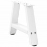 Nogi do stolika kawowego w kształcie litery A 2 szt. Białe 40x(30-31) cm Stal
