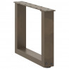Nogi do stolika kawowego w kształcie litery U 2 szt. Naturalna stal 30x(30-31) cm Stal