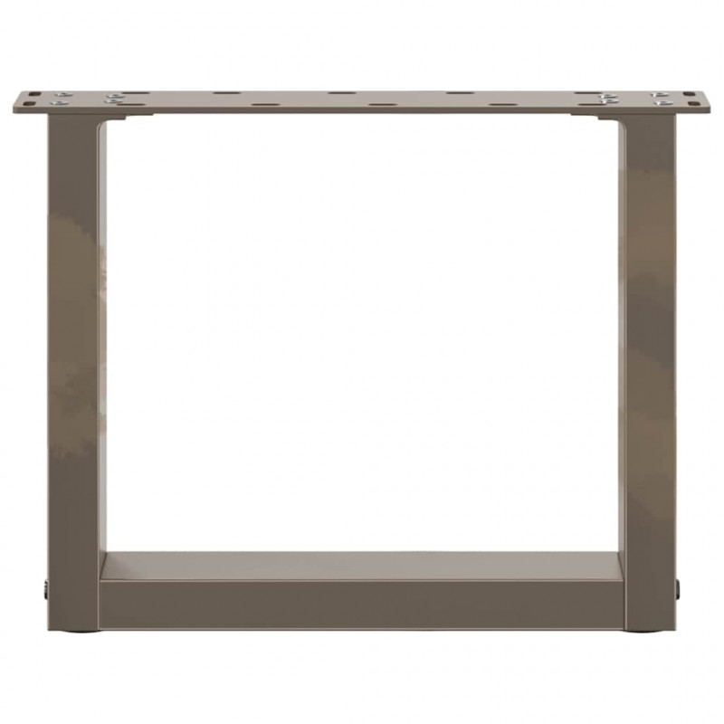 Nogi do stolika kawowego w kształcie litery U 2 szt. Naturalna stal 30x(30-31) cm Stal