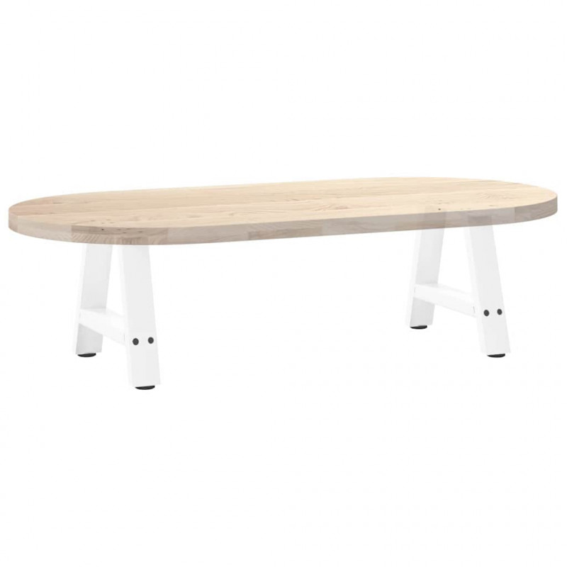 Nogi do stolika kawowego w kształcie litery A 2 szt. Białe 40x(30-31) cm Stal