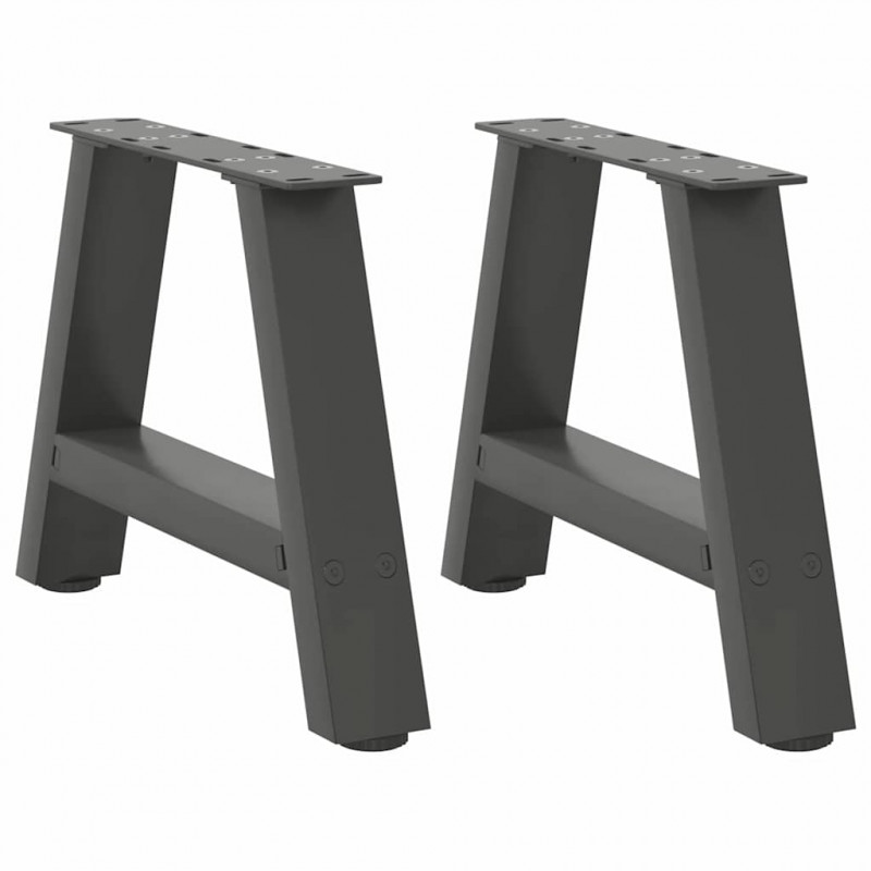 Nogi do stolika kawowego w kształcie litery A 2 szt. Antracyt 40x(30-31) cm Stal