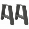 Nogi do stolika kawowego w kształcie litery A 2 szt. Antracyt 40x(30-31) cm Stal