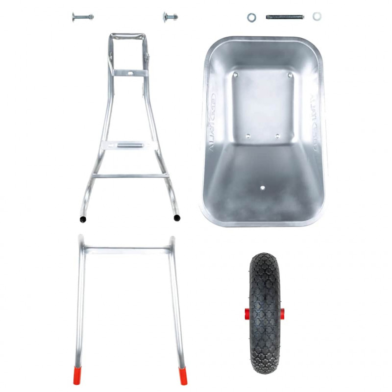 Taczka, 90 L, 150 kg, galwanizowana stal i plastik