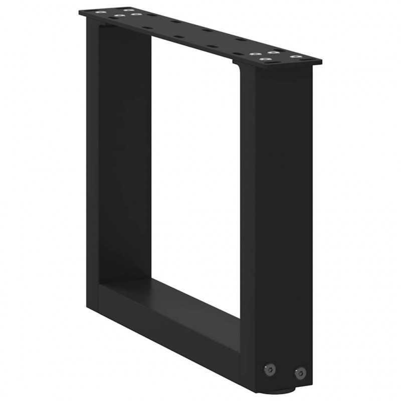 Nogi do stolika kawowego w kształcie litery U 2 szt. Czarne 40x(30-31) cm Stal