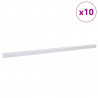 Listwy schodowe 10 pcs Srebrny 67 x 3.5 x 3 cm Aluminium