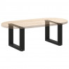Nogi do stolika kawowego w kształcie litery U 2 szt. Czarne 40x(30-31) cm Stal