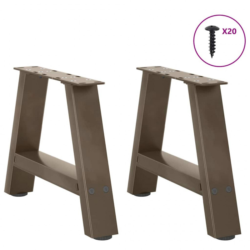 Nogi do stolika kawowego w kształcie litery A 2 szt. 40x(30-31) cm Stal