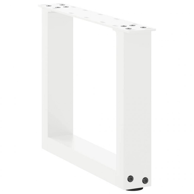 Nogi do stolika kawowego w kształcie litery U 2 szt. Białe 40x(30-31) cm Stal