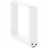 Nogi do stolika kawowego w kształcie litery U 2 szt. Białe 40x(30-31) cm Stal