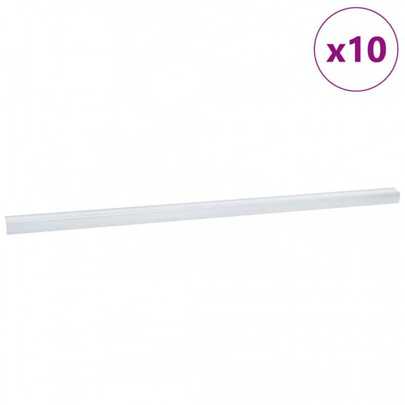 Listwy schodowe 10 pcs Srebrny 67 x 3.5 x 3 cm Aluminium