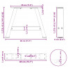 Nogi do stolika kawowego w kształcie litery A 2 szt. 40x(30-31) cm Stal