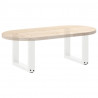 Nogi do stolika kawowego w kształcie litery U 2 szt. Białe 40x(30-31) cm Stal