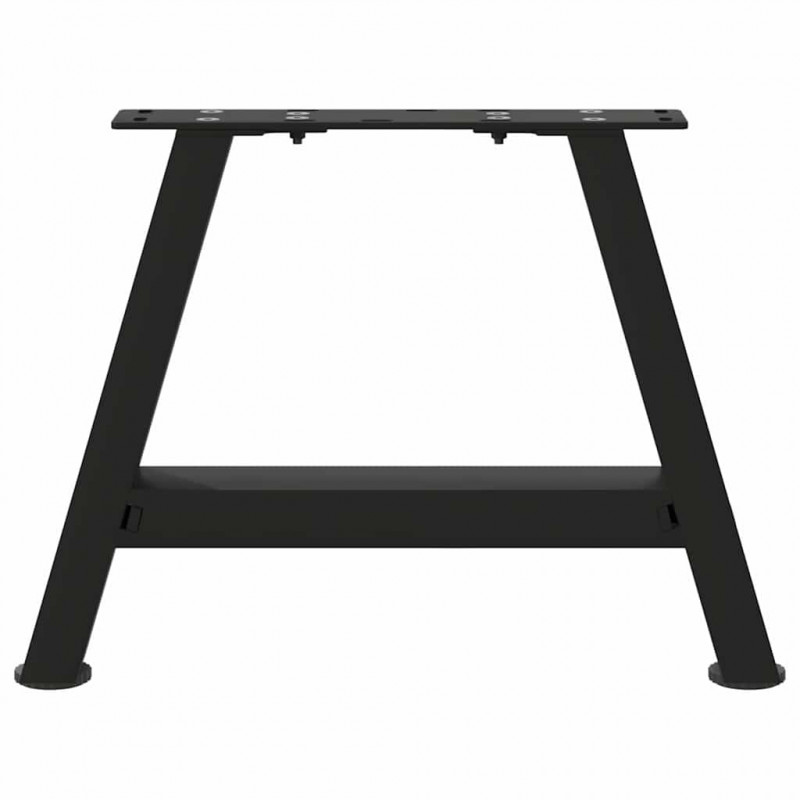 Nogi do stolika kawowego w kształcie litery A 2 szt. Czarne 50x(30-31) cm Stal