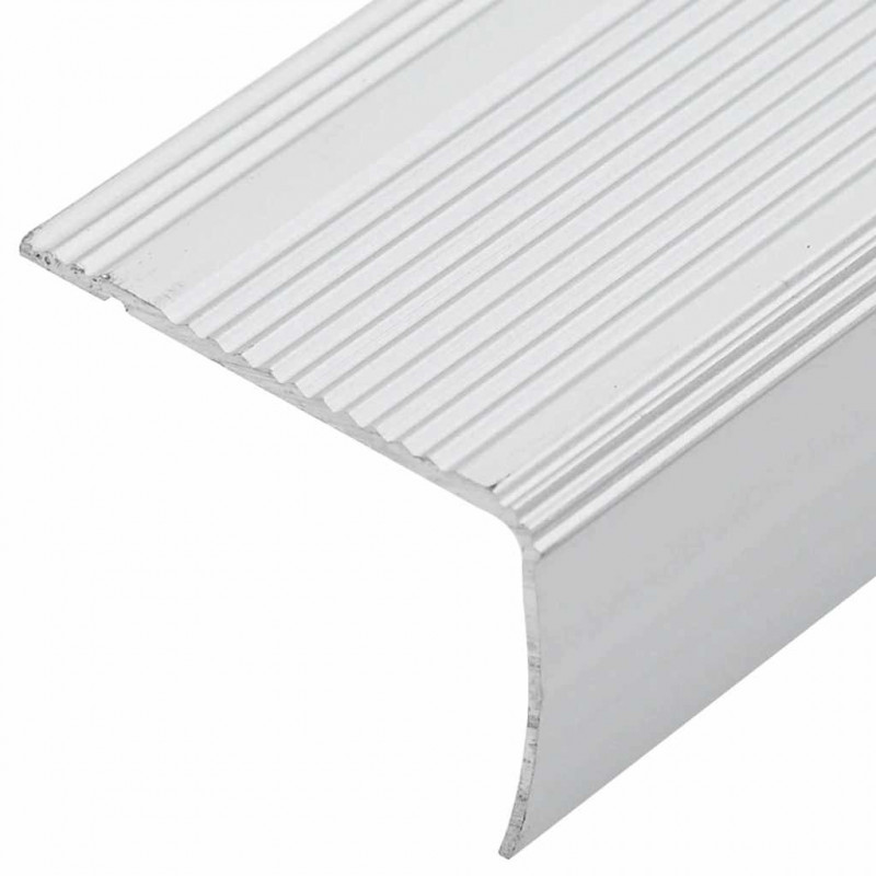 Listwy schodowe 30 pcs Srebrny 67 x 3.5 x 3 cm Aluminium