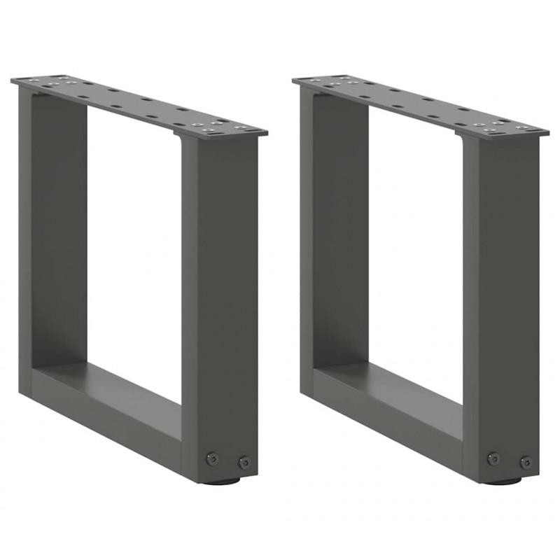 Nogi do stolika kawowego w kształcie litery U 2 szt. Antracyt 40x(30-31) cm Stal