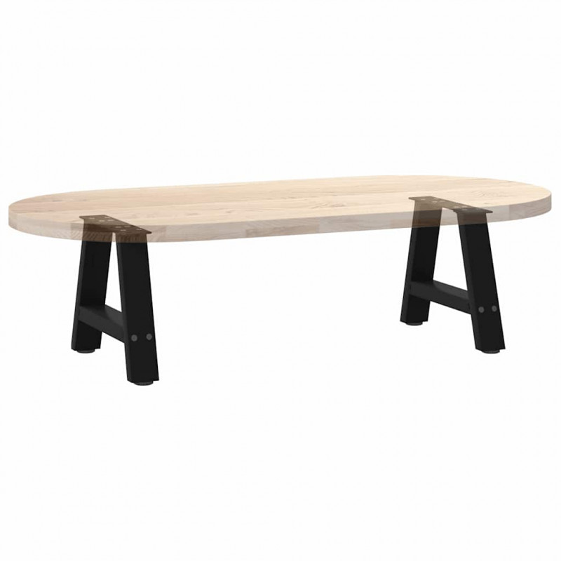 Nogi do stolika kawowego w kształcie litery A 2 szt. Czarne 50x(30-31) cm Stal