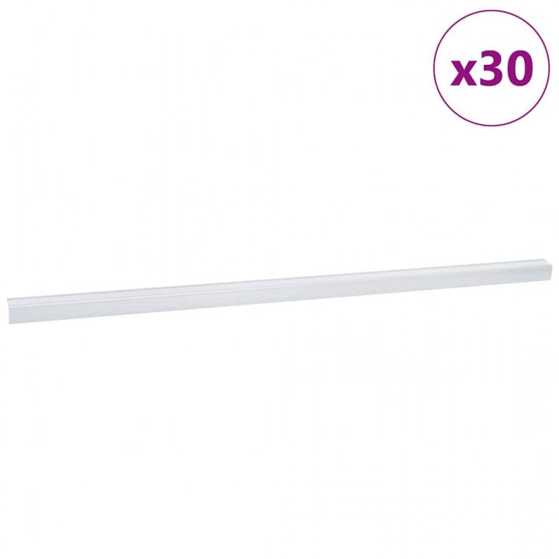 Listwy schodowe 30 pcs Srebrny 67 x 3.5 x 3 cm Aluminium