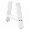 Nogi do stolika kawowego w kształcie litery A 2 szt. Białe 50x(30-31) cm Stal