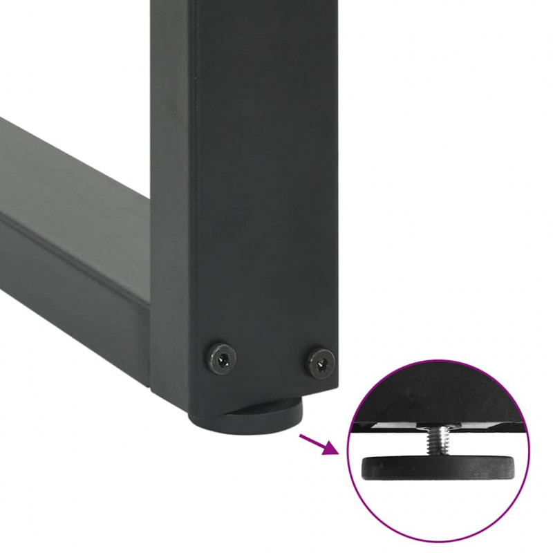 Nogi do stolika kawowego w kształcie litery U 2 szt. Antracyt 40x(30-31) cm Stal