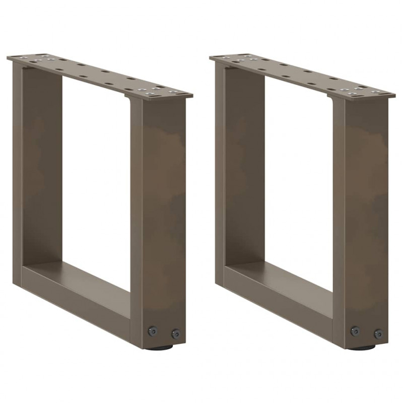 Nogi do stolika kawowego w kształcie litery U 2 szt. Naturalna stal 40x(30-31) cm Stal