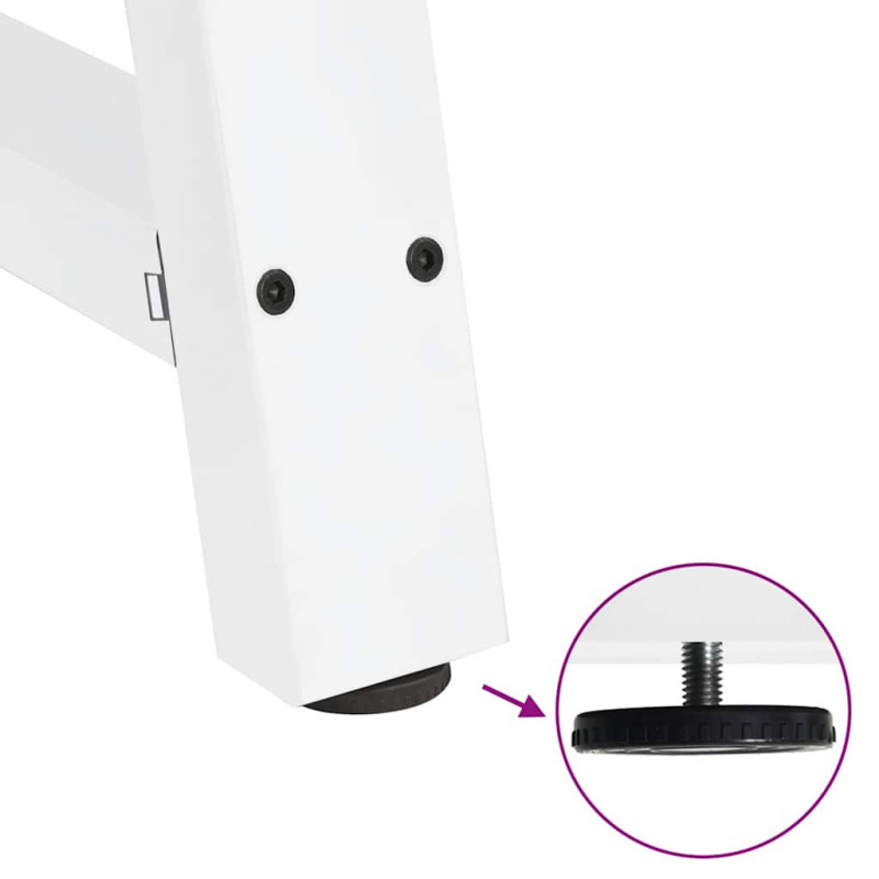 Nogi do stolika kawowego w kształcie litery A 2 szt. Białe 50x(30-31) cm Stal