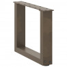 Nogi do stolika kawowego w kształcie litery U 2 szt. Naturalna stal 40x(30-31) cm Stal