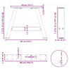 Nogi do stolika kawowego w kształcie litery A 2 szt. Białe 50x(30-31) cm Stal
