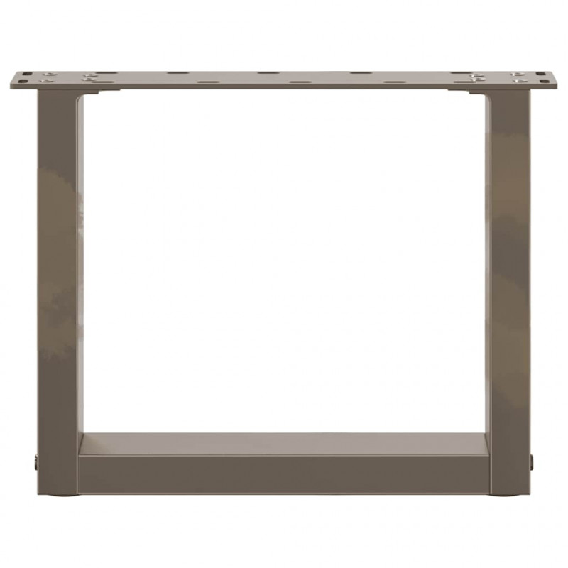 Nogi do stolika kawowego w kształcie litery U 2 szt. Naturalna stal 40x(30-31) cm Stal