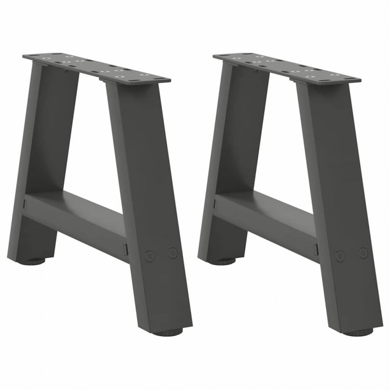 Nogi do stolika kawowego w kształcie litery A 2 szt. Antracyt 50x(30-31) cm Stal