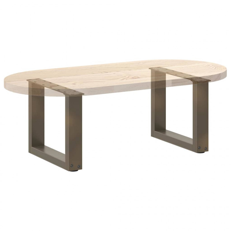 Nogi do stolika kawowego w kształcie litery U 2 szt. Naturalna stal 40x(30-31) cm Stal