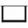 Nogi do stolika kawowego w kształcie litery U 2 szt. Czarne 50x(30-31) cm Stal