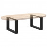 Nogi do stolika kawowego w kształcie litery U 2 szt. Czarne 50x(30-31) cm Stal