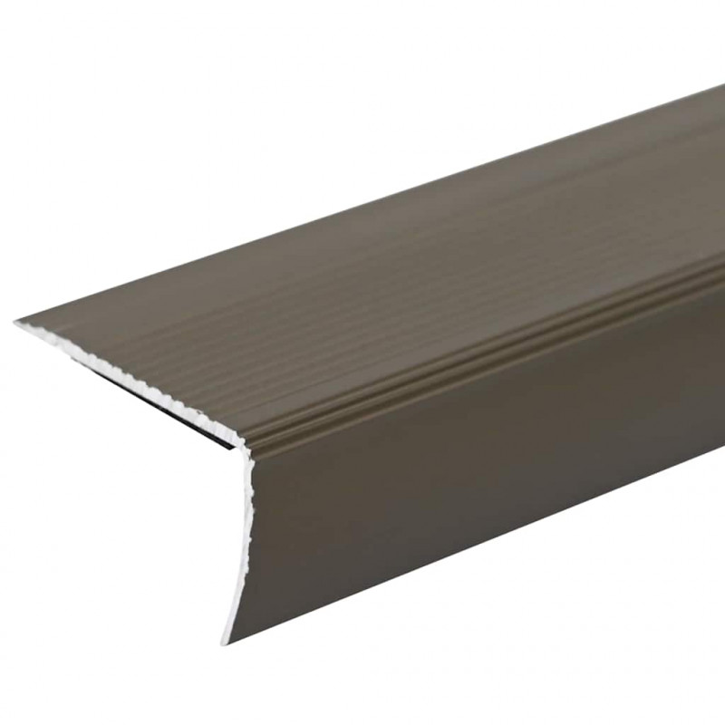 Listwy schodowe 30 pcs Brązowy 67 x 3.5 x 3 cm Aluminium