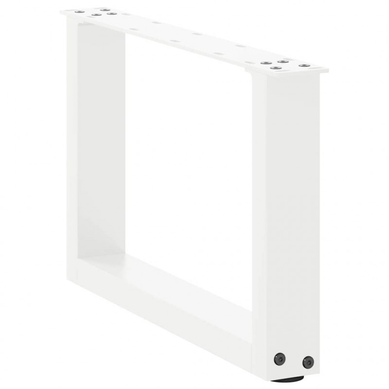 Nogi do stolika kawowego w kształcie litery U 2 szt. Białe 50x(30-31) cm Stal