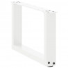 Nogi do stolika kawowego w kształcie litery U 2 szt. Białe 50x(30-31) cm Stal