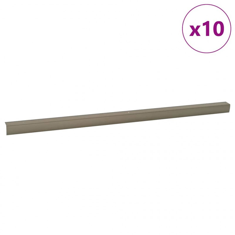 Listwy schodowe 10 pcs szampański 67 x 3.5 x 3 cm Aluminium
