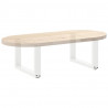 Nogi do stolika kawowego w kształcie litery U 2 szt. Białe 50x(30-31) cm Stal