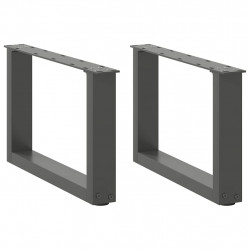 Nogi do stolika kawowego w kształcie litery U 2 szt. Antracyt 50x(30-31) cm Stal