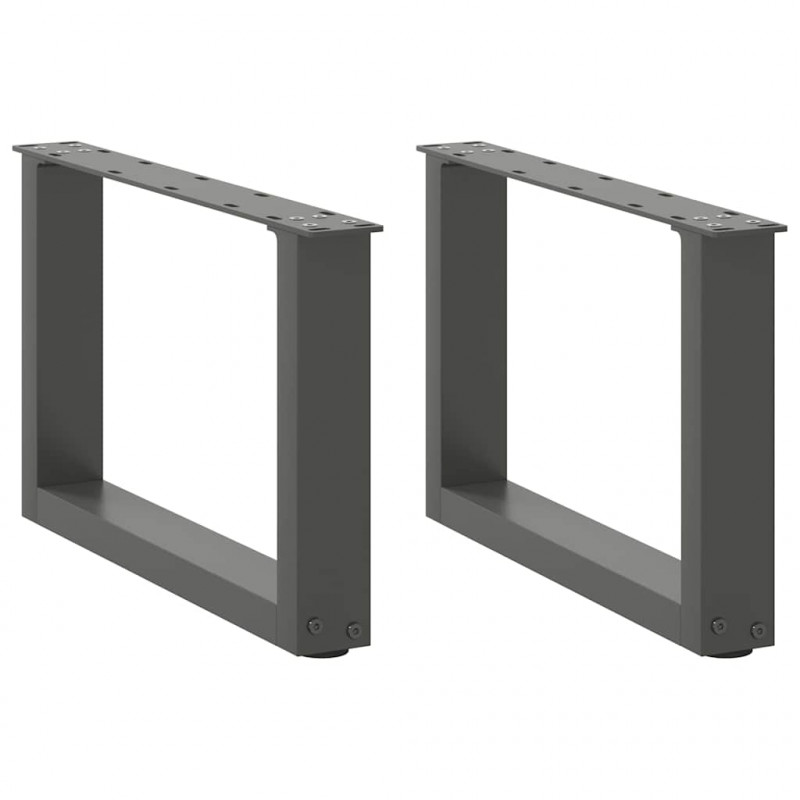 Nogi do stolika kawowego w kształcie litery U 2 szt. Antracyt 50x(30-31) cm Stal