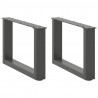 Nogi do stolika kawowego w kształcie litery U 2 szt. Antracyt 50x(30-31) cm Stal